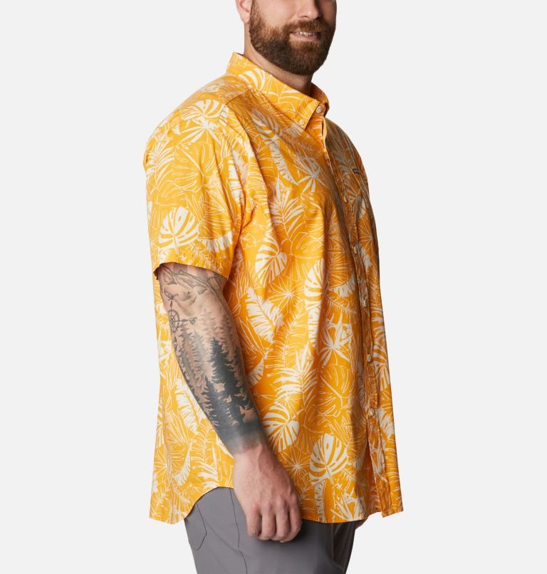 Men's Columbia Rapid Rivers Printed Short Sleeve Shirts Mango | Plus Size CA-S34A0